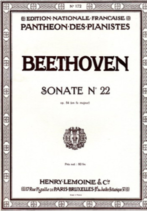 Sonate No. 22 Op. 54 en fa maj.