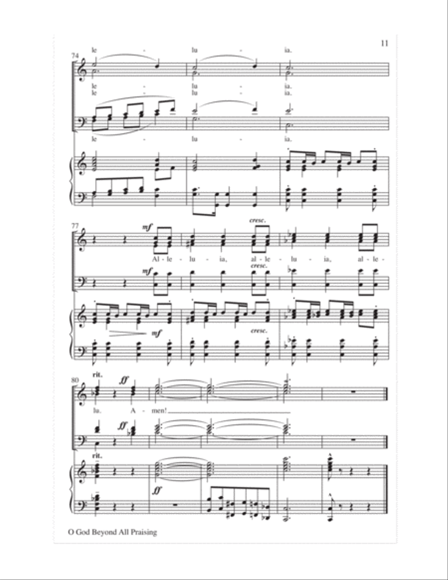 O God Beyond All Praising 4-Part scores gallery preview page 11