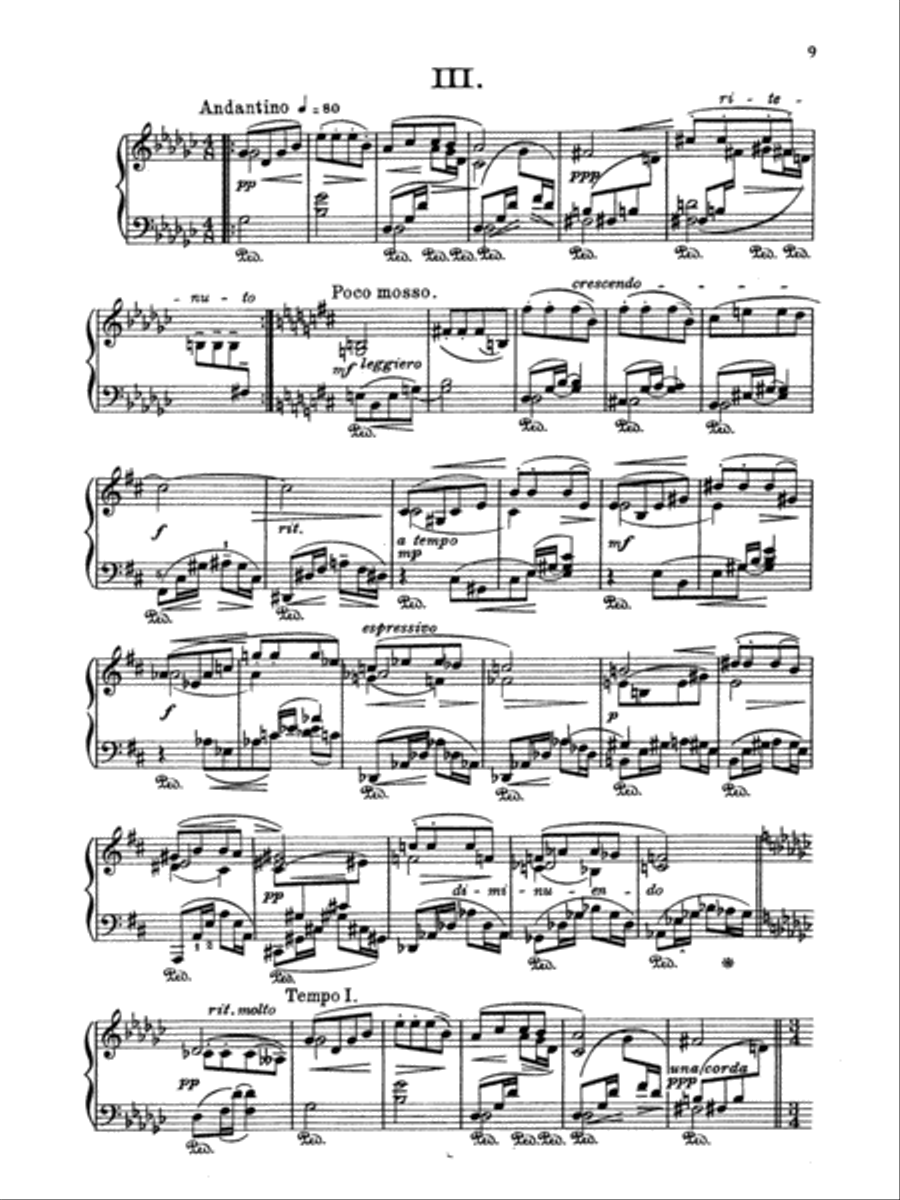 Janácek: In the Mist Piano Solo scores gallery preview page 1