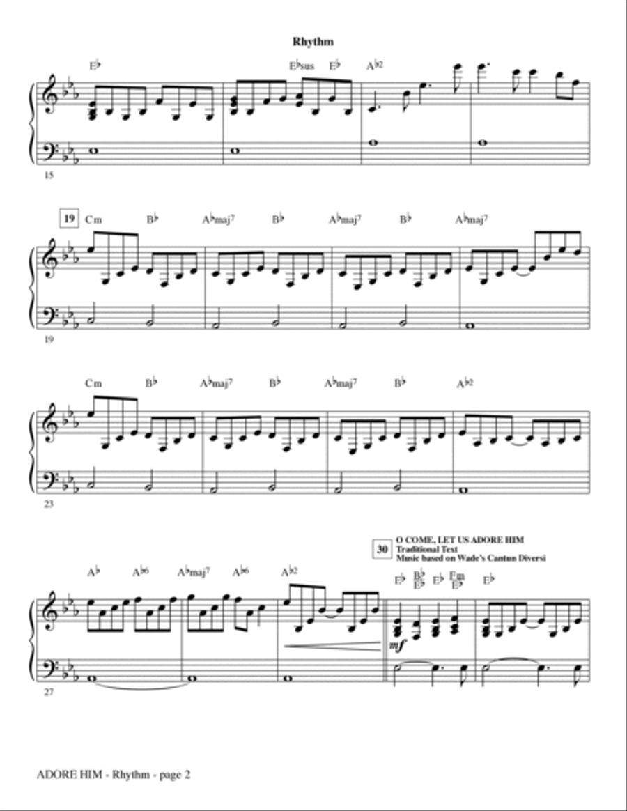 Adore Him - Rhythm Choir scores gallery preview page 2