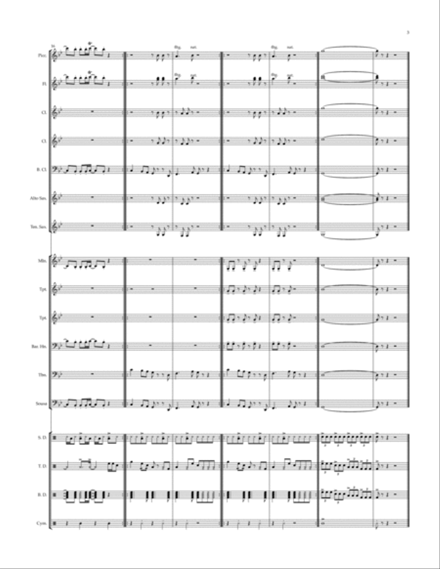 U Can't Touch This Marching Band scores gallery preview page 3