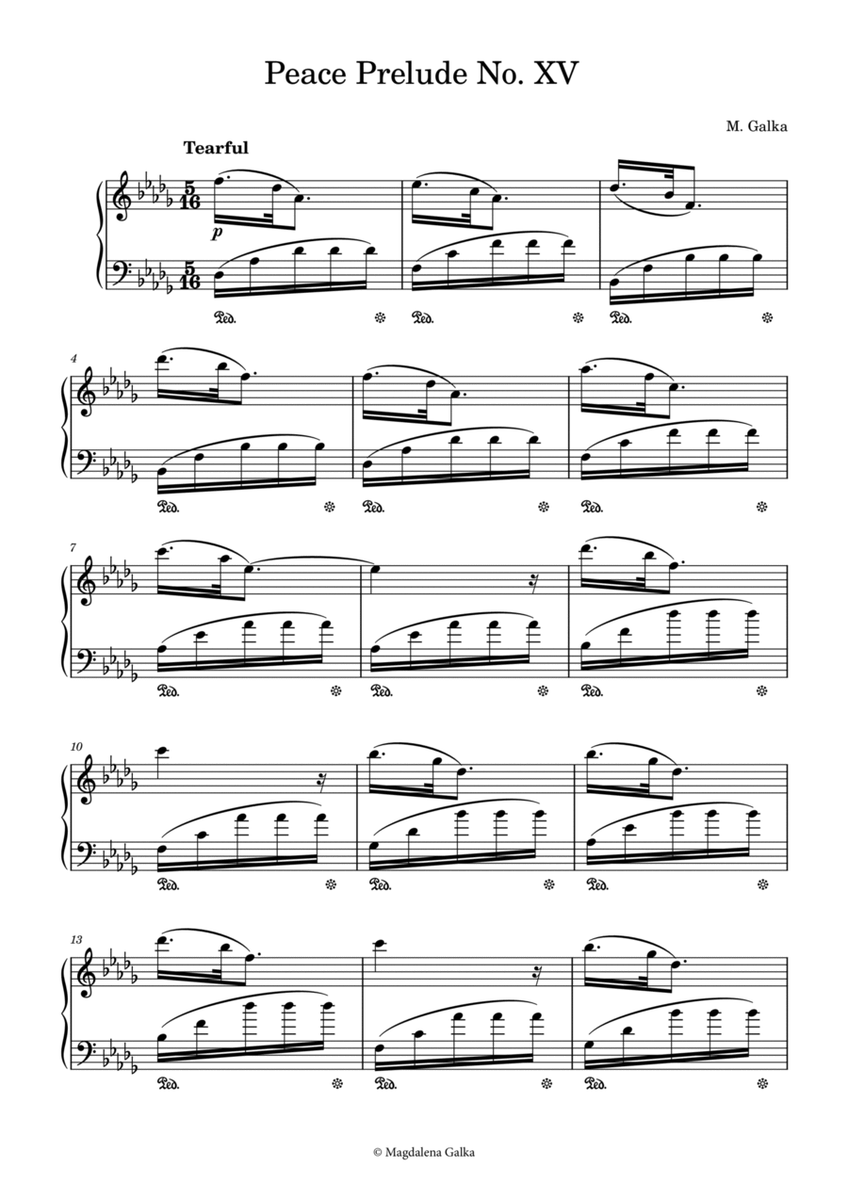 Peace Prelude No. XV Nr. 15 in D-flat Major Tearful image number null