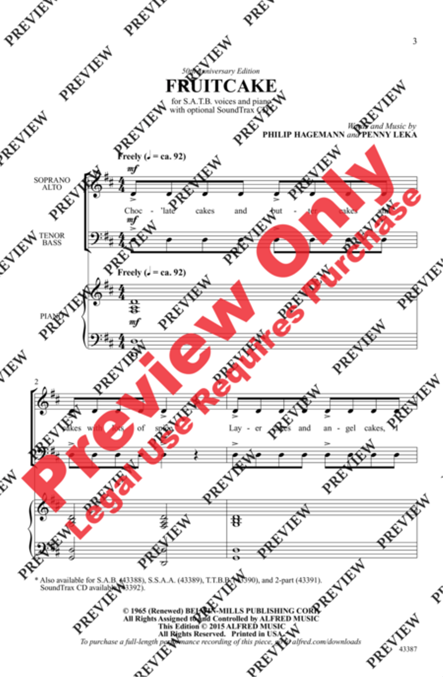 Fruitcake 4-Part scores gallery preview page 2