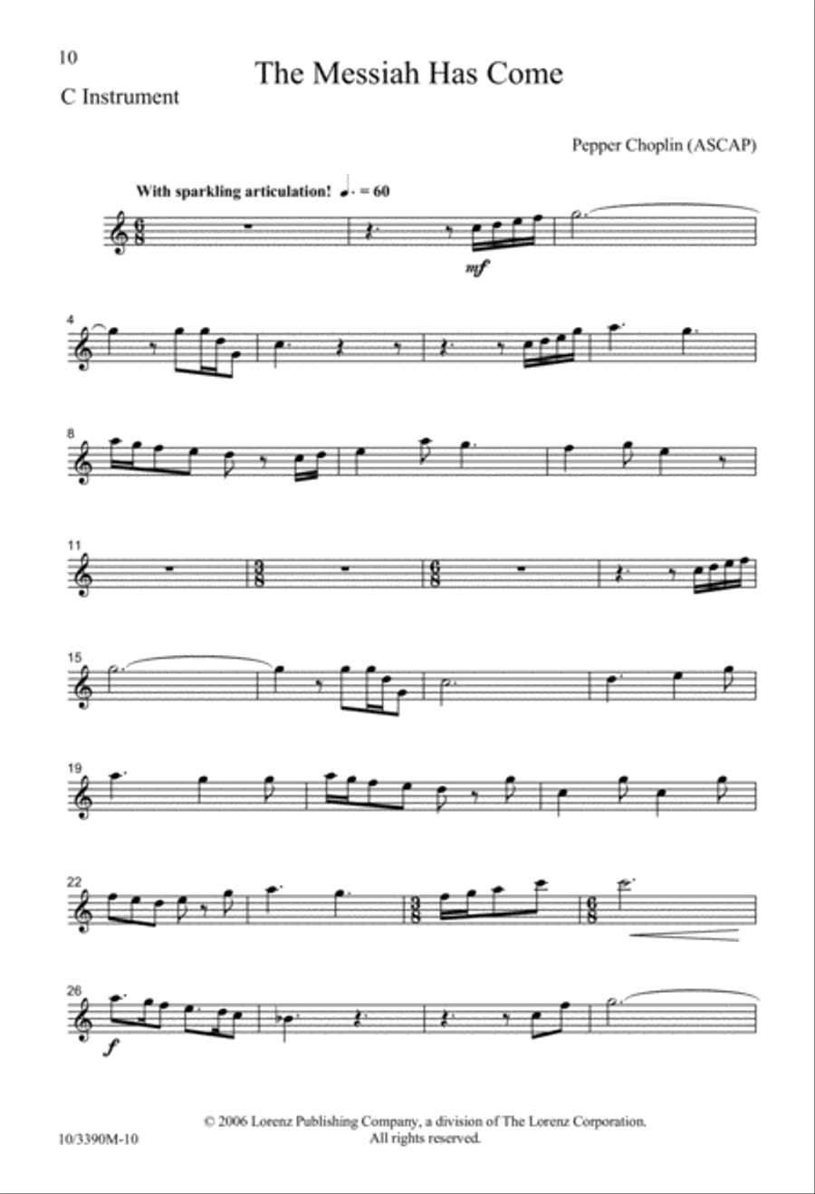 The Messiah Has Come 4-Part scores gallery preview page 10
