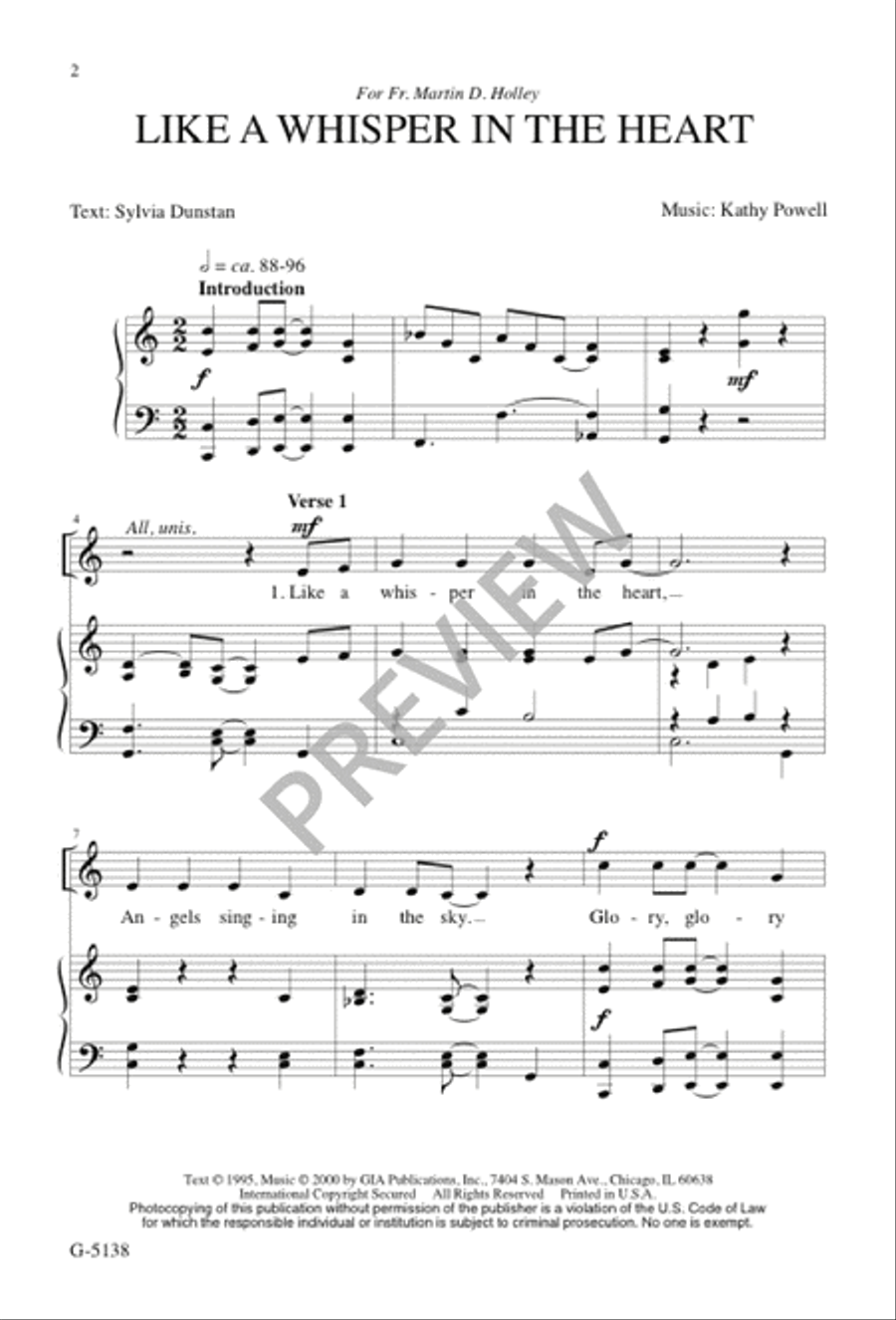 Like a Whisper in the Heart 4-Part scores gallery preview page 3