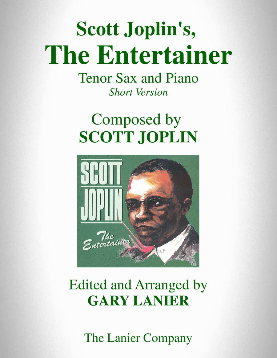 Scott Joplin's, THE ENTERTAINER (Tenor Sax and Piano with Tenor Sax Part) Tenor Saxophone scores gallery preview page 1