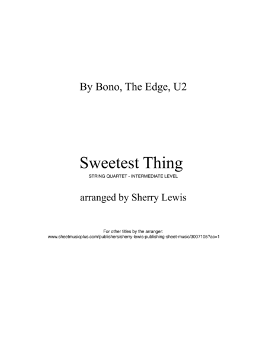 Sweetest Thing String Quartet scores gallery preview page 2
