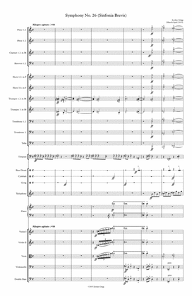 Book cover for Symphony No.26 (Sinfonia Brevis) Score and parts