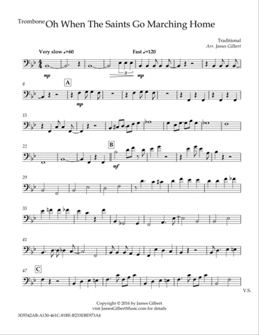Oh When The Saints Go Marching In Concert Band scores gallery preview page 2