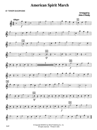 American Spirit March: B-flat Tenor Saxophone