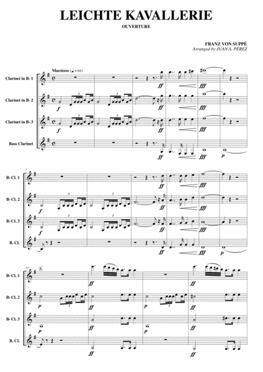 Leichte Kavallerie - Clarinet Quartet image number null