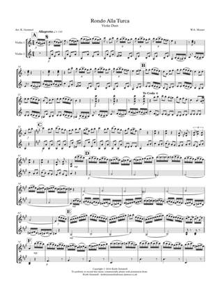 Book cover for Rondo Alla Turka: Violin Duet