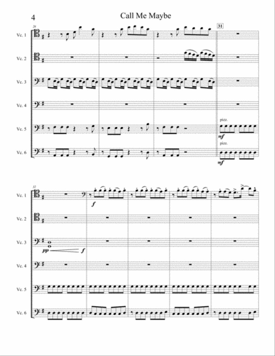 Call Me Maybe Large Ensemble scores gallery preview page 4