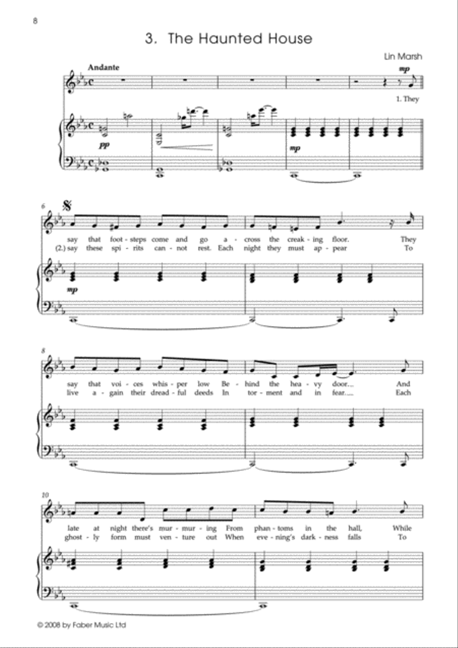 Spooky Songs Voice Solo scores gallery preview page 3