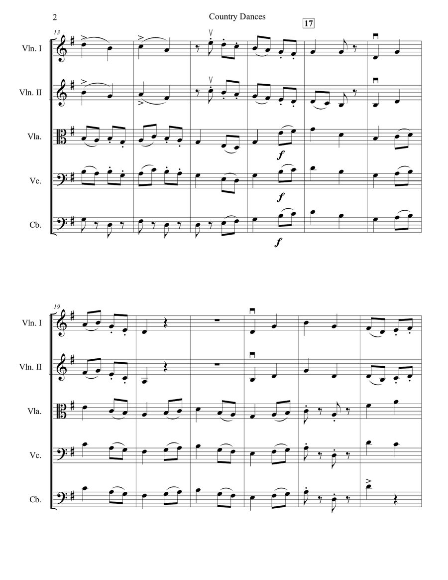 Country Dances String Orchestra scores gallery preview page 3