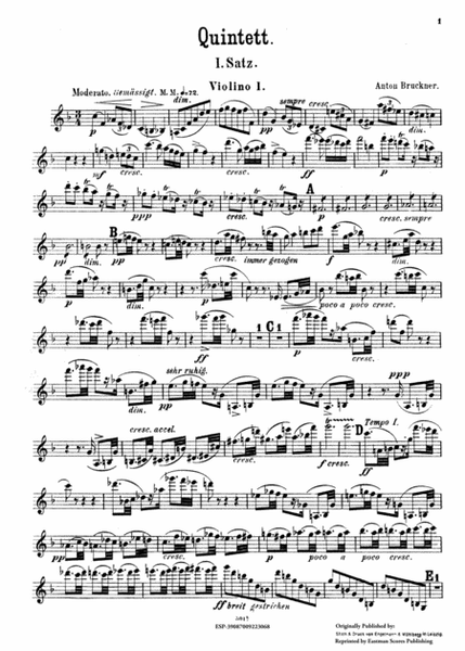 Quintet F Major, 2 Violins, 2 Violas and cello