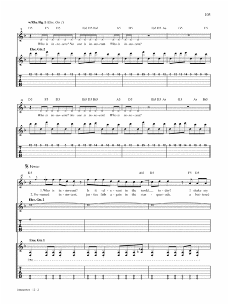 Innocence Innocence Guitar Tablature scores gallery preview page 2