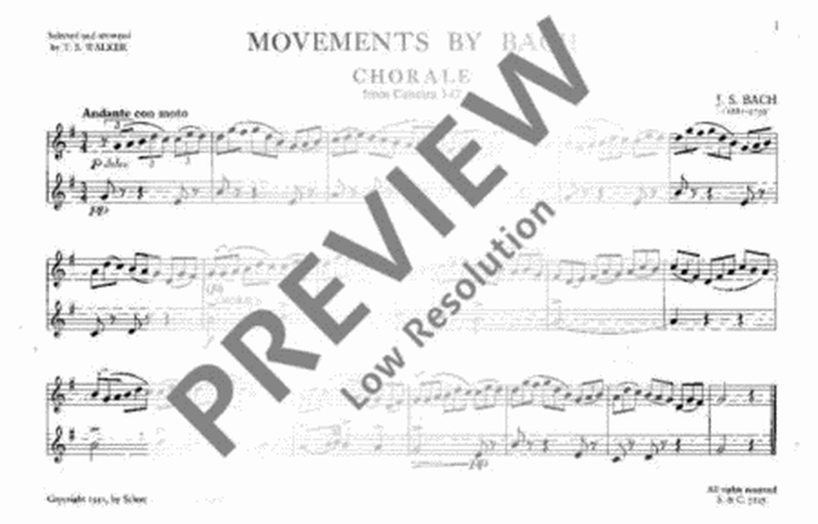 Movements by Bach