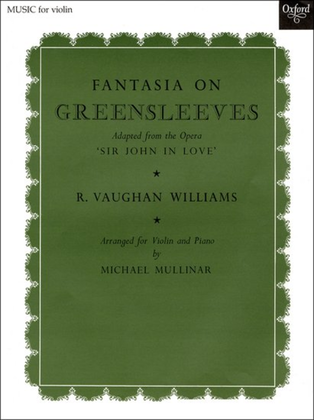 Book cover for Fantasia on Greensleeves