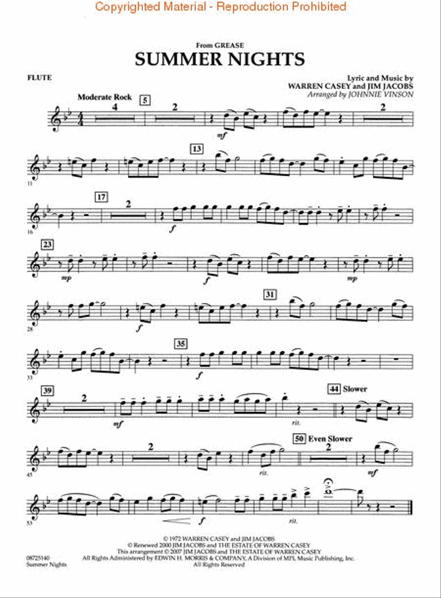 Summer Nights (from Grease) Concert Band scores gallery preview page 4