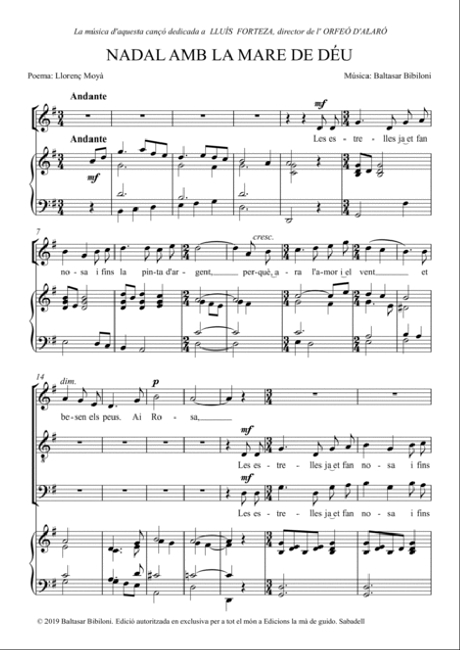 Nadal amb la Mare de Déu Choir scores gallery preview page 2