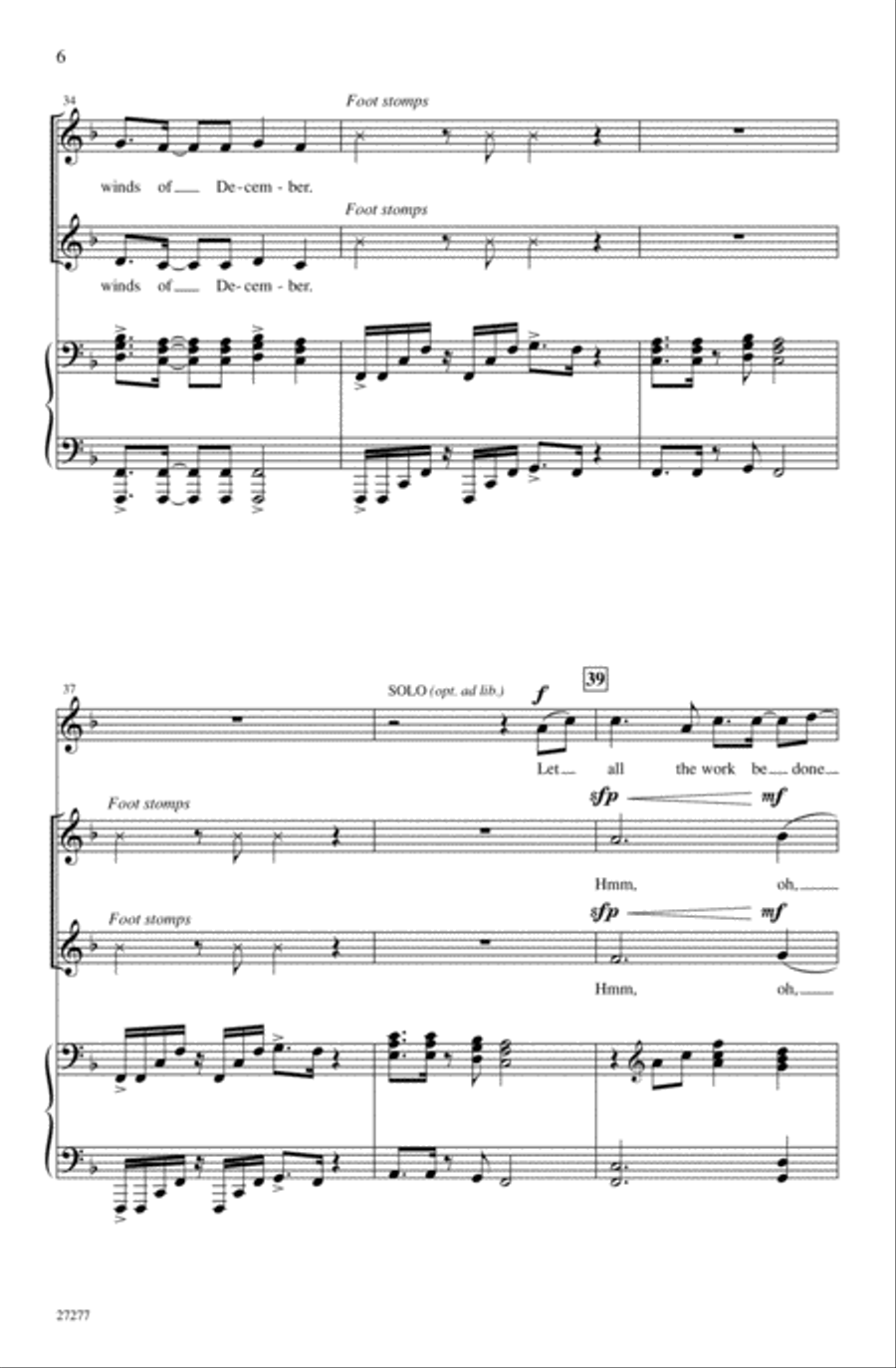 Chapua Kali Desemba (Chasing the Wild Winds of December - Swahili) 2-Part scores gallery preview page 5