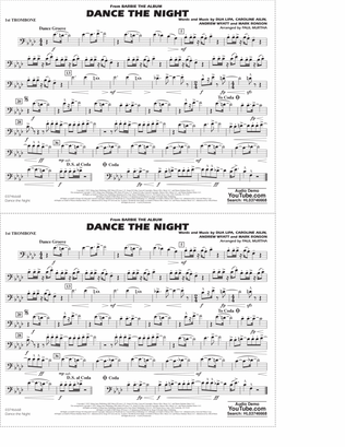Dance The Night (arr. Paul Murtha) - 1st Trombone