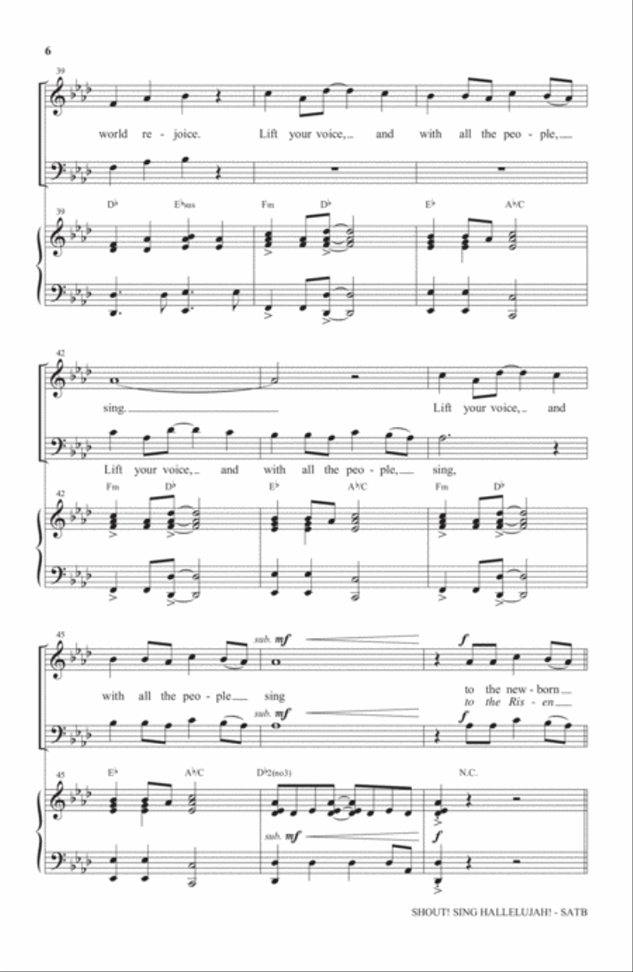 Shout! Sing Hallelujah Shout! Sing Hallelujah 4-Part scores gallery preview page 5