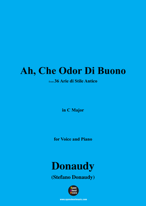 Book cover for Donaudy-Ah,Che Odor Di Buono,from 36 Arie di Stile Antico,in C Major