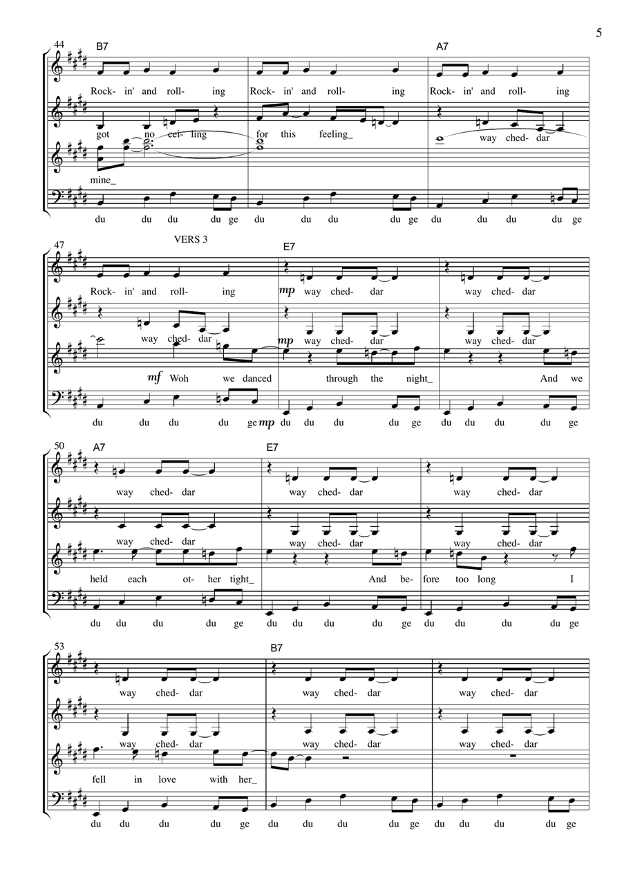 I Saw Her Standing There 4-Part scores gallery preview page 5