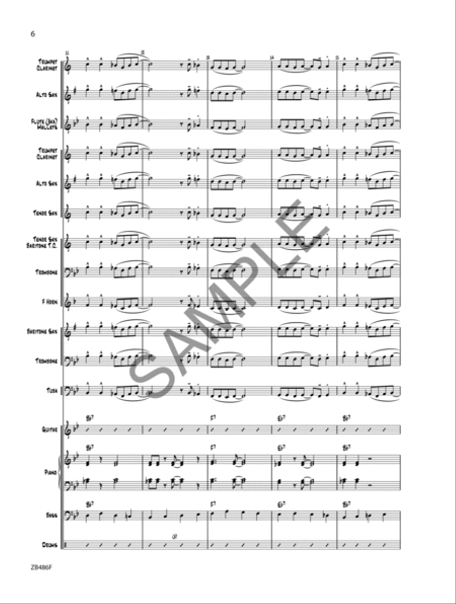 What About Blues? - Score Concert Band scores gallery preview page 7