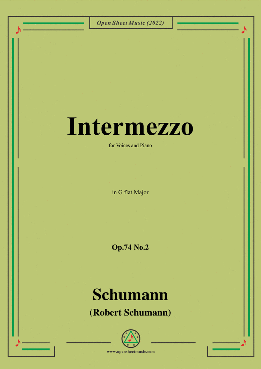 Schumann-Intermezzo,Op.74 No.2,in G flat Major image number null