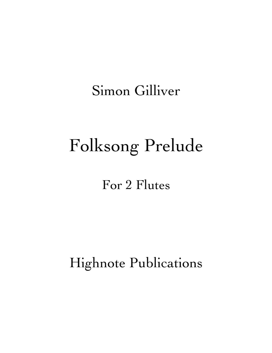Folksong Prelude Folksong Prelude Flute Duet scores gallery preview page 1