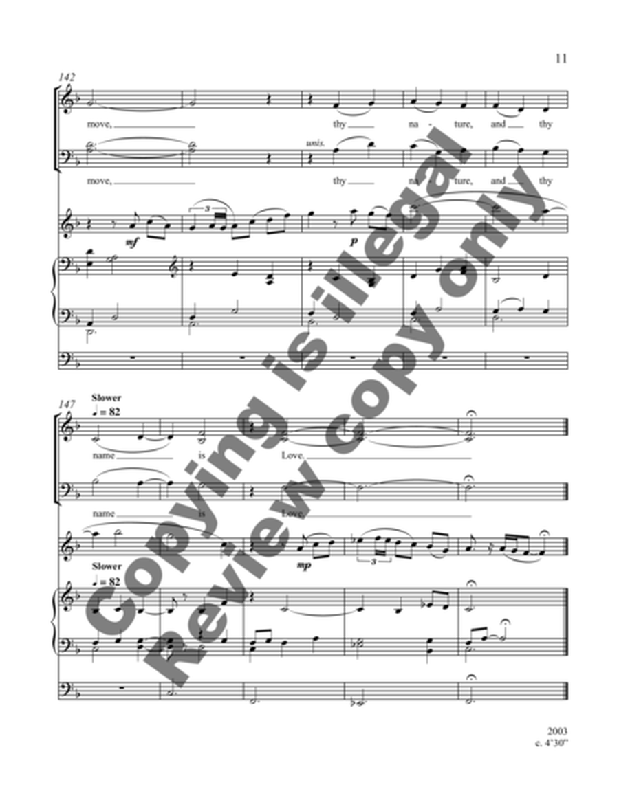 Thy Name is Love (Choral Score) image number null