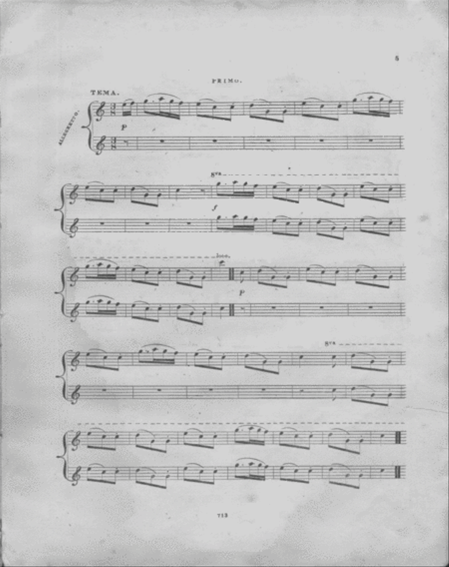 Variations, Faciles Brillantes & Doigtees `a lusage des jeunes Eleves Sur l'Air Allemand O Mein Lieber Augustin Piano Solo scores gallery preview page 5
