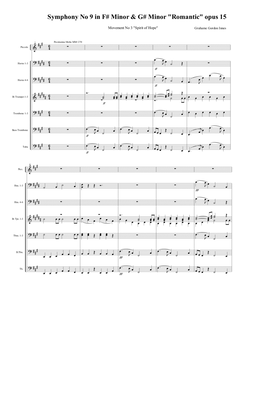 Symphony No 9 in F# and G# minors "Romantic" Opus 15 - 3rd Movement (3 of 3) - Score Only