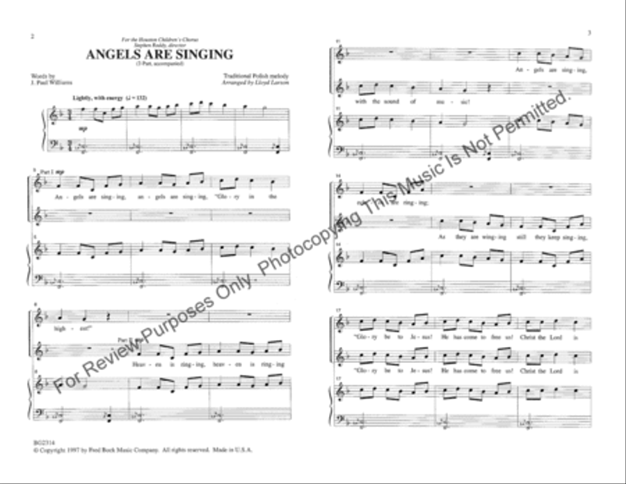 Angels Are Singing 2-Part scores gallery preview page 2