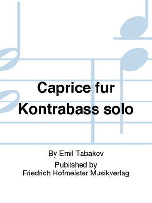Book cover for Caprice fur Kontrabass solo