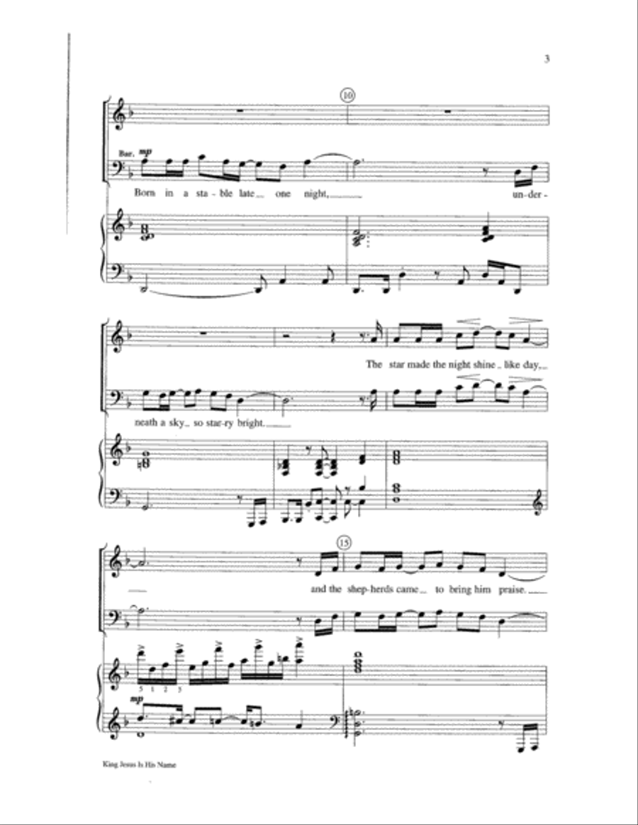 King Jesus Is His Name King Jesus Is His Name 3-Part scores gallery preview page 3