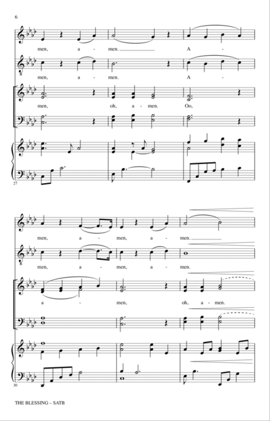 The Blessing (arr. Heather Sorenson) 4-Part scores gallery preview page 5