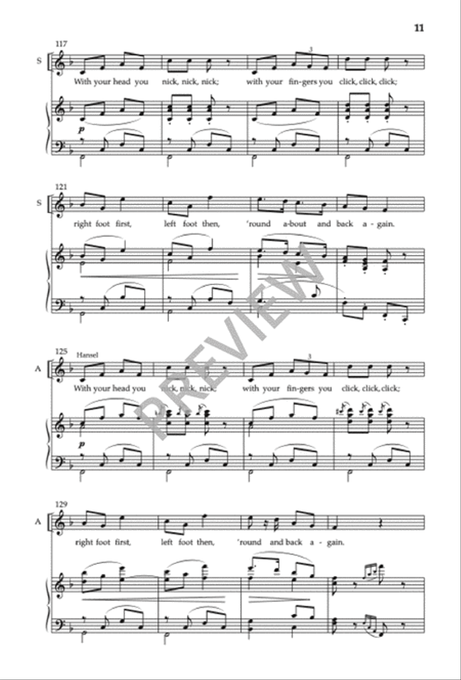 Hansel and Gretel Choral Suite I SA scores gallery preview page 12