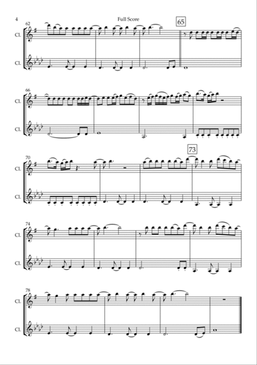 Empire State Of Mind Clarinet Duet scores gallery preview page 4