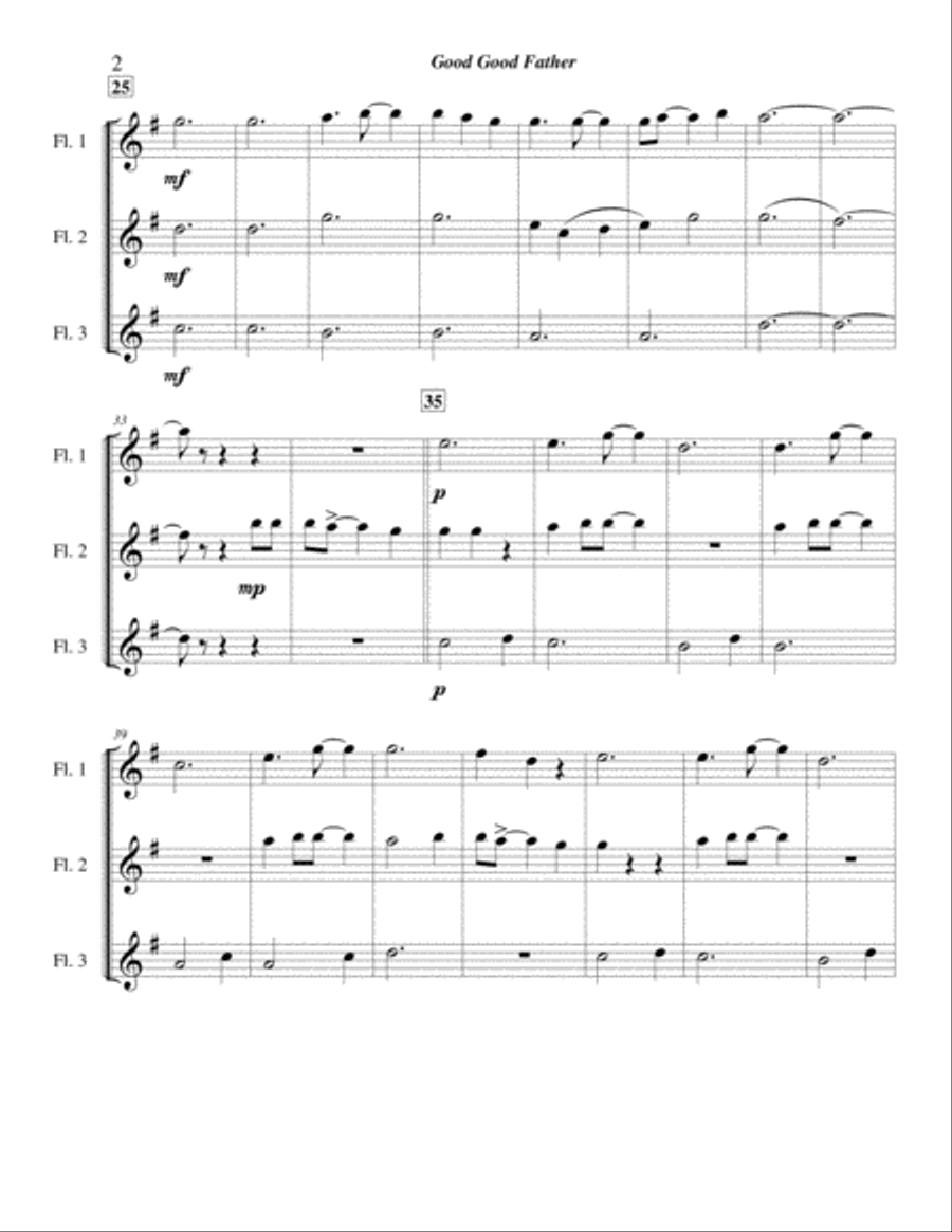 Good Good Father Flute Solo scores gallery preview page 3