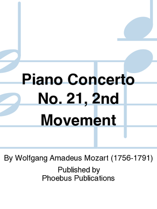 Book cover for Piano Concerto No. 21, 2nd Movement