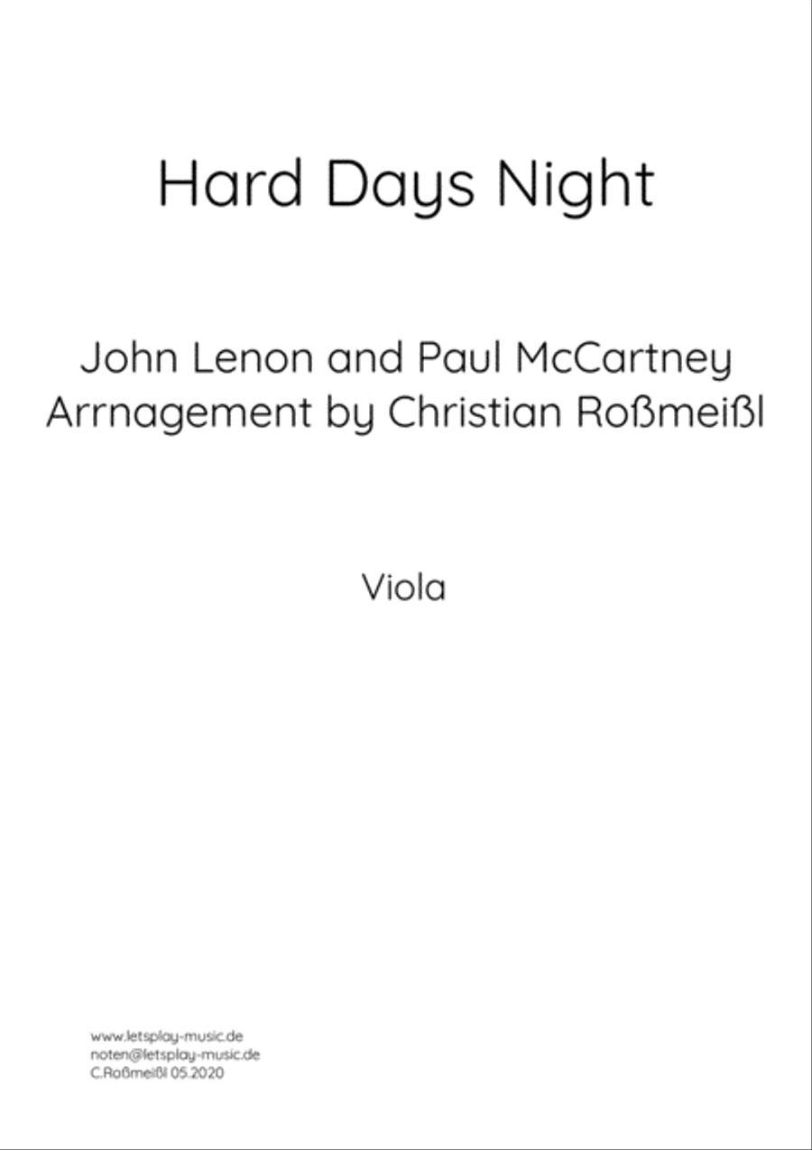 A Hard Day's Night A Hard Day's Night String Quartet scores gallery preview page 3