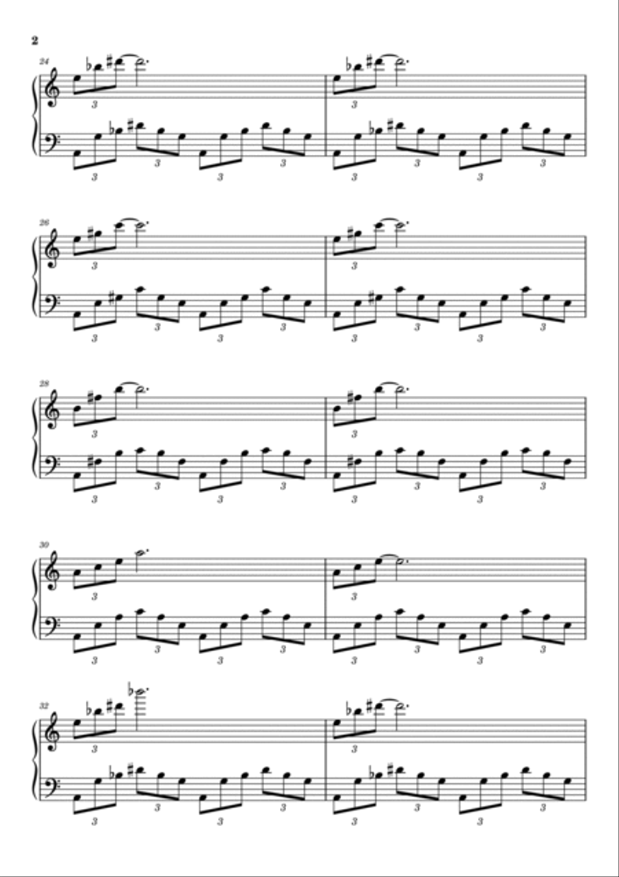 Theme From The X-files Piano Solo scores gallery preview page 2