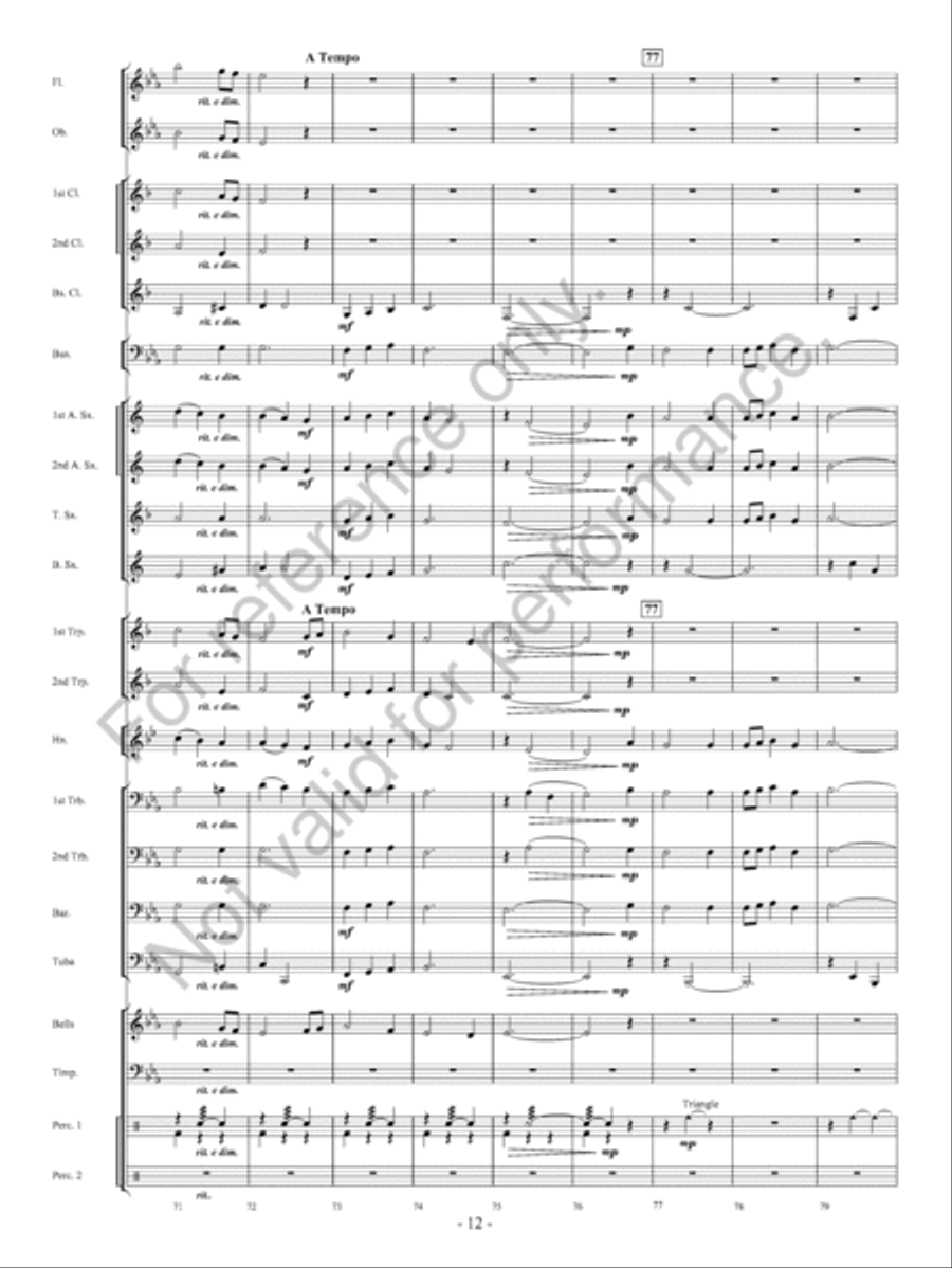 Pembroke Castle Concert Band scores gallery preview page 13