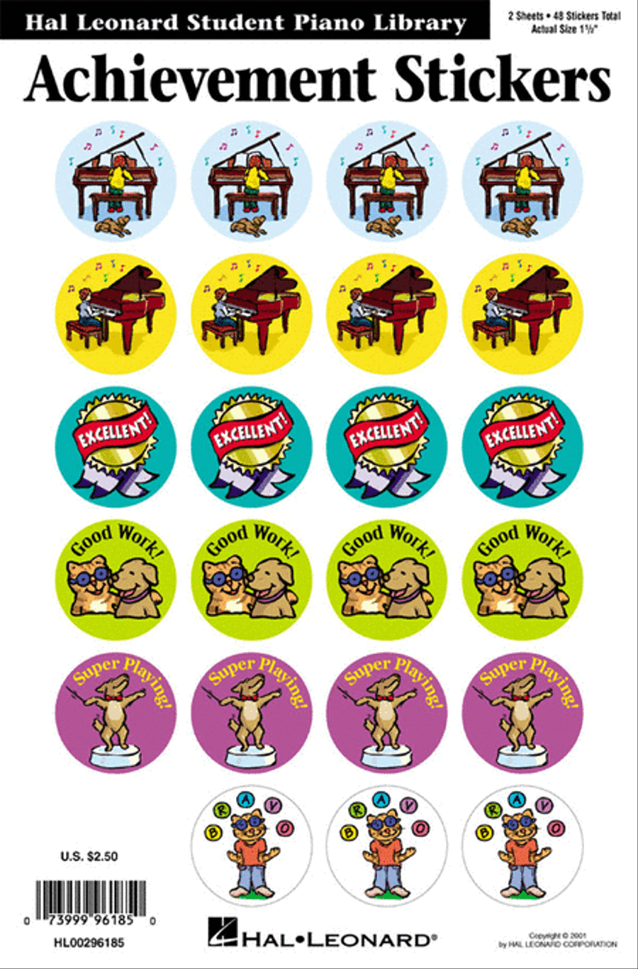 Achievement Stickers Piano Method scores gallery preview page 1