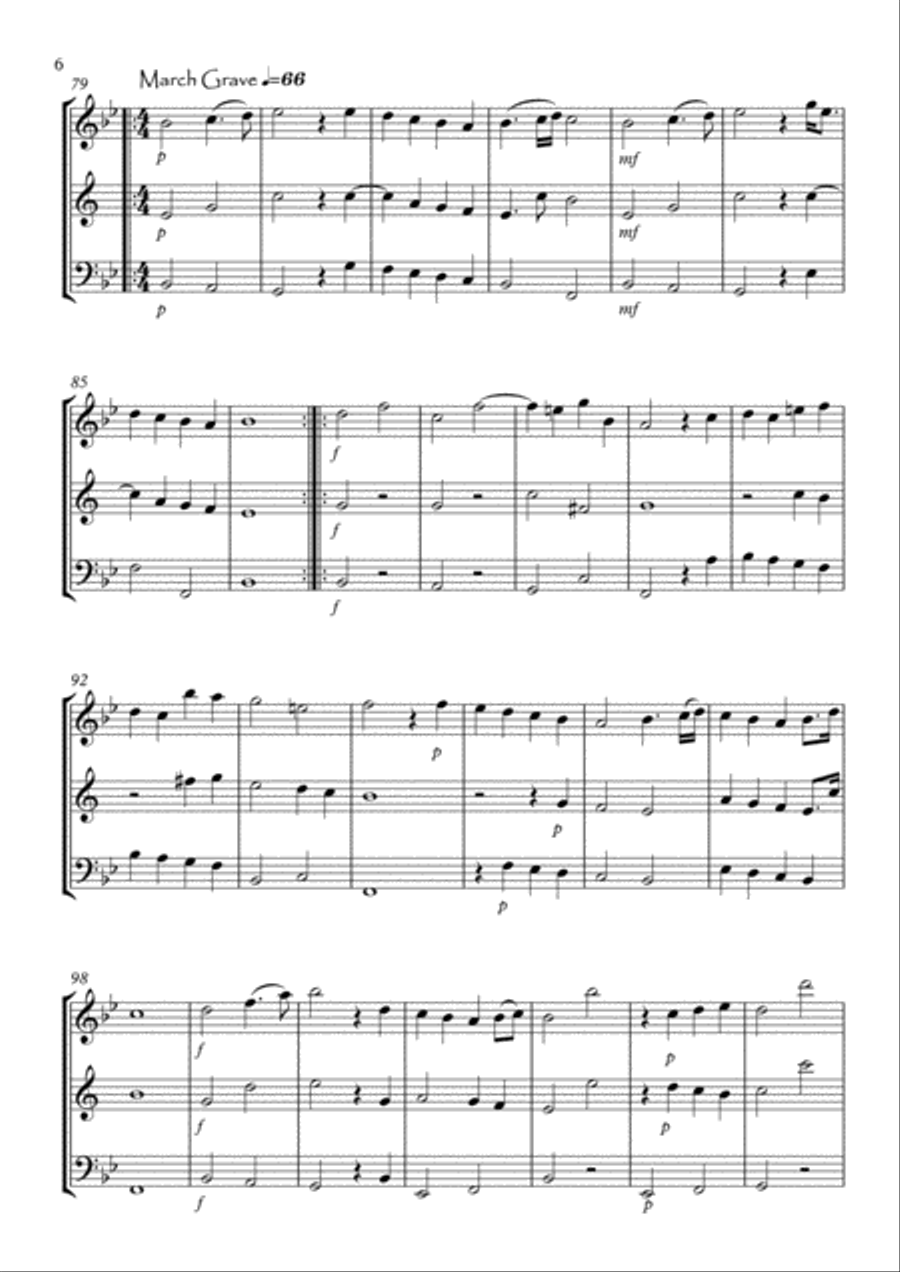 Trio Sonata No.4 Woodwind Trio scores gallery preview page 6