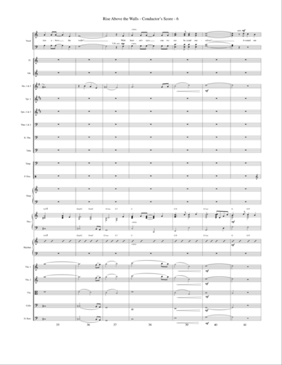 Rise Above The Walls - Full Score Choir scores gallery preview page 6